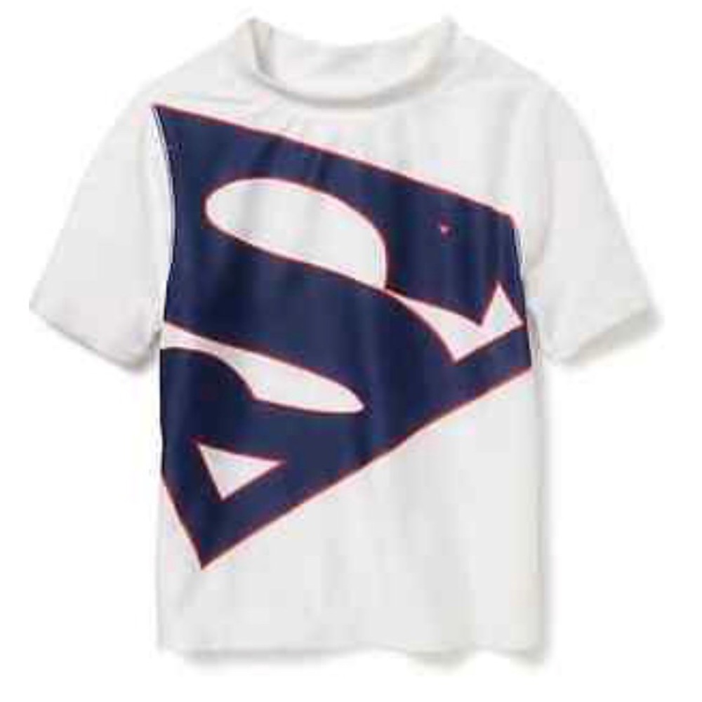 Superman rash guard toddler boys